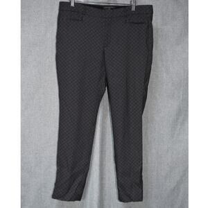 Banana Republic Sloan Black Geometric Ankle Pants 10